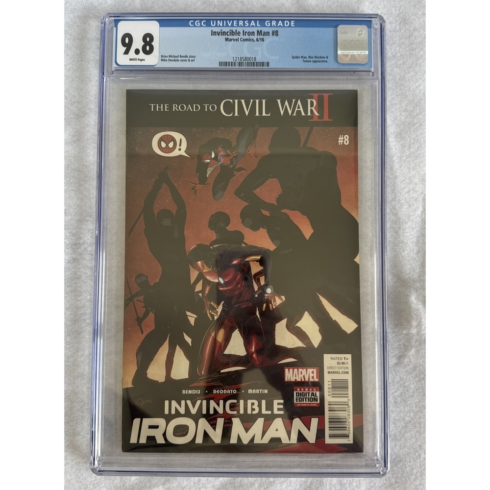 Invincible Iron Man #8 Marvel Comics June 2016 CGC 9.8 Road to Civil War II